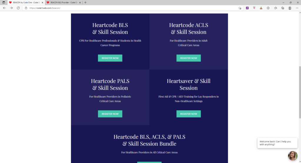 Choose your online AHA course